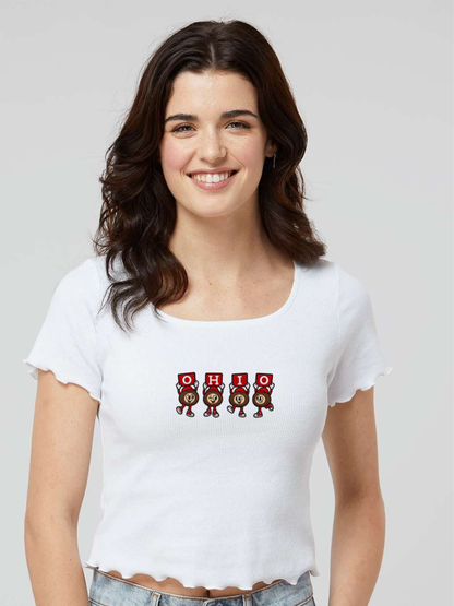 Ohio State Buckeyes Embroidered Women's Baby Rib T-Shirt