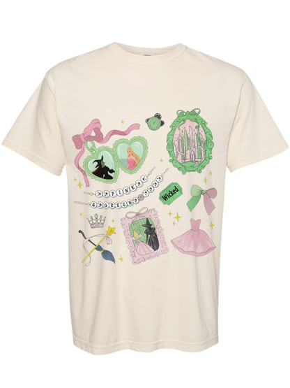 Pink & Green Wicked Icons Graphic Comfort Colors T-Shirt