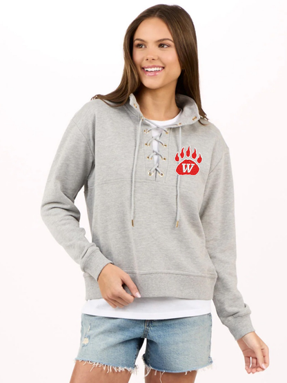 Wadsworth Embroidered Women's Lace Up Pullover