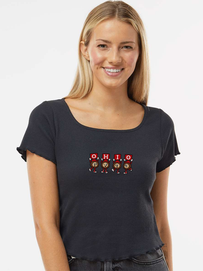 Ohio State Buckeyes Embroidered Women's Baby Rib T-Shirt