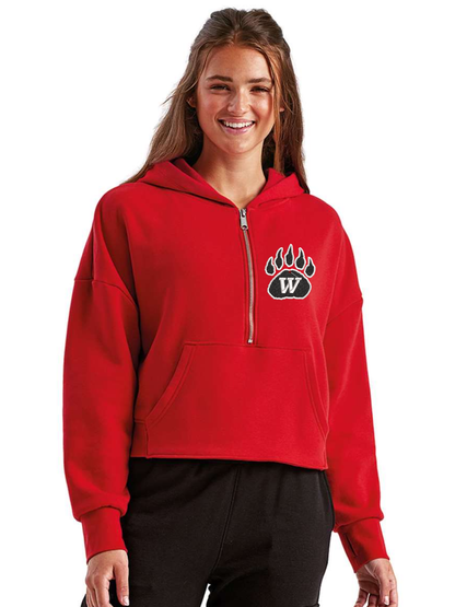 Wadsworth Embroidered Women's Alice Half-Zip Hooded Sweatshirt