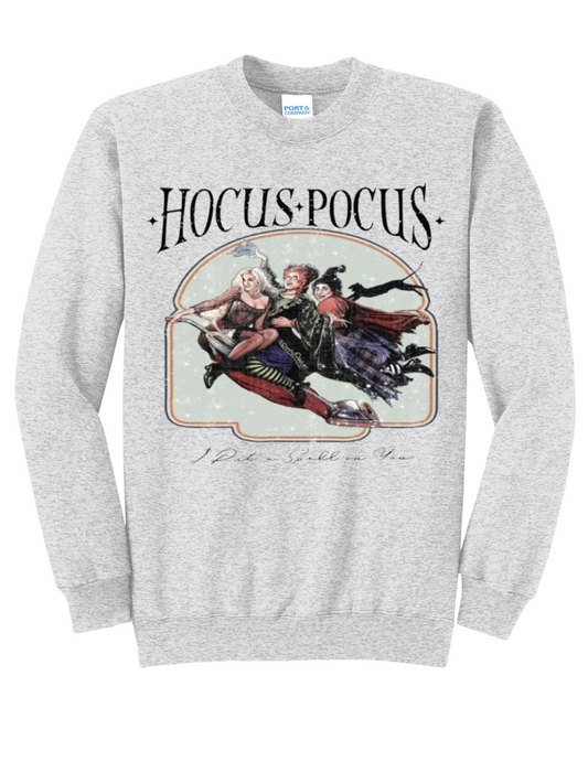 Hocus Pocus Sanderson Sisters Crewneck Graphic Heathered Sweatshirt