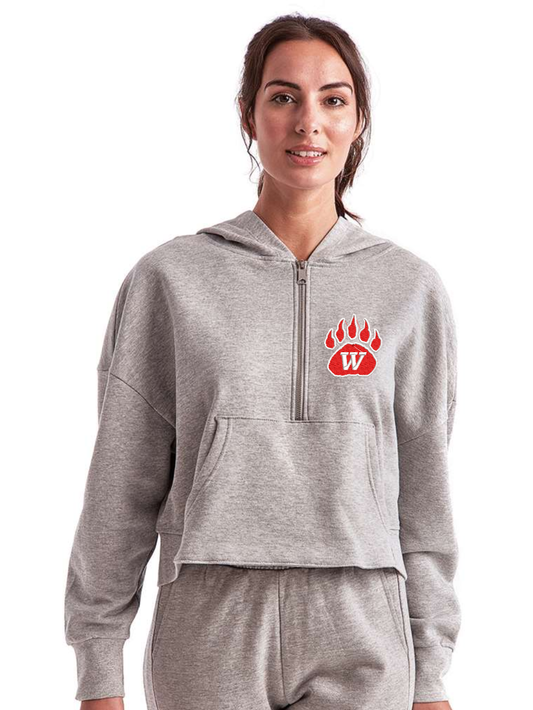 Wadsworth Embroidered Women's Alice Half-Zip Hooded Sweatshirt