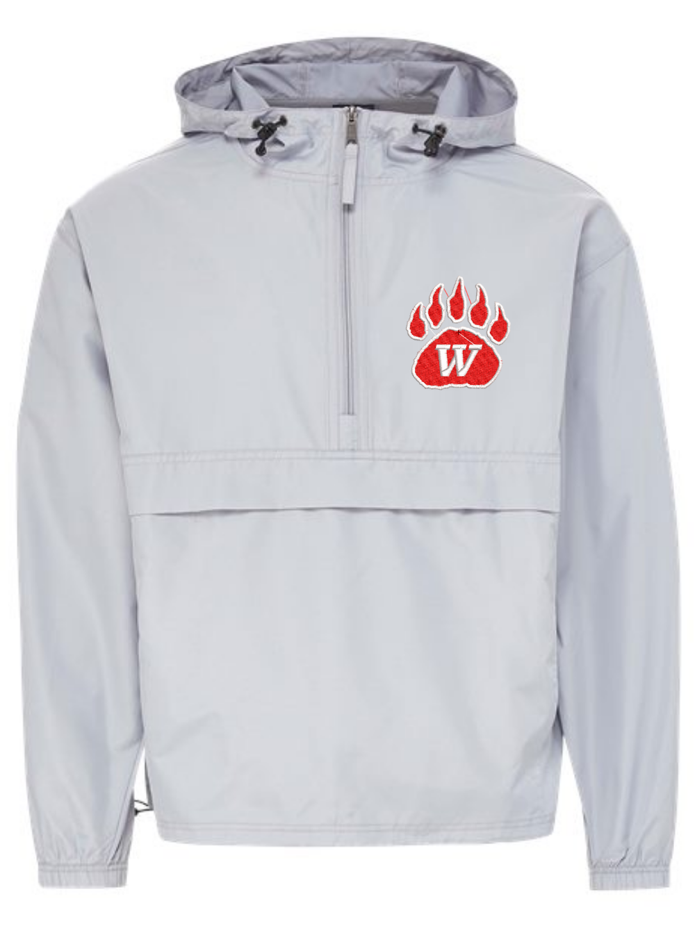 Wadsworth Embroidered Windbreaker Half Zip Jacket
