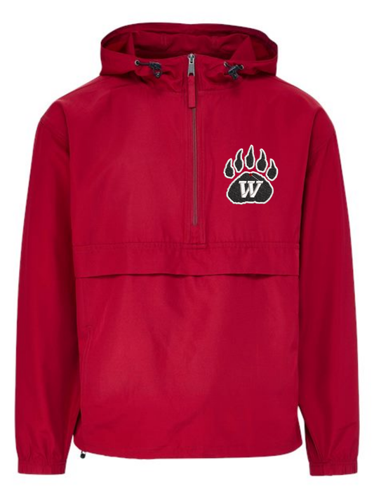 Wadsworth Embroidered Windbreaker Half Zip Jacket