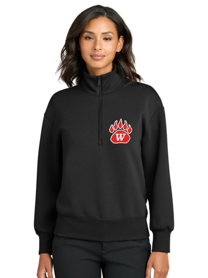 Wadsworth Embroidered Mercer+Mettle® Women’s Soft Spacer Scuba 1/4-Zip