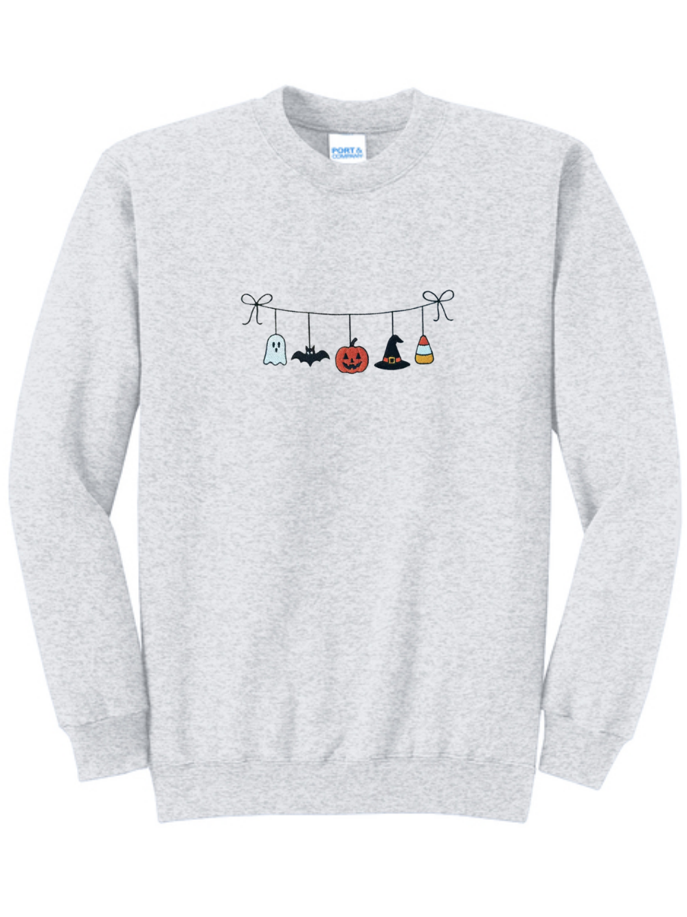Halloween Treats Embroidered Crewneck Sweatshirt
