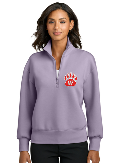 Wadsworth Embroidered Mercer+Mettle® Women’s Soft Spacer Scuba 1/4-Zip