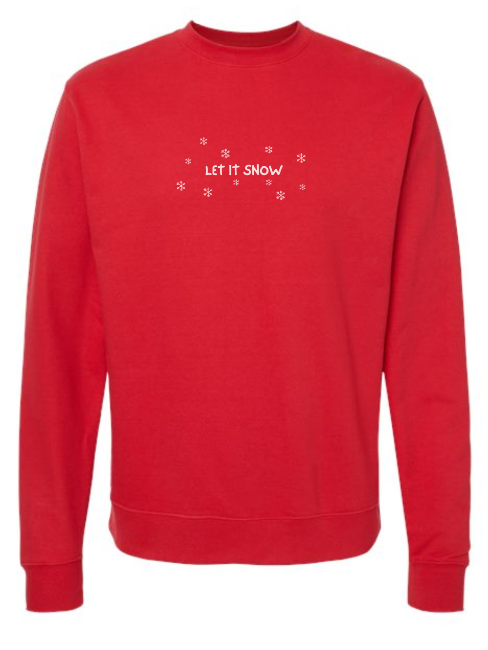 Let It Snow Embroidered Crewneck Sweatshirt