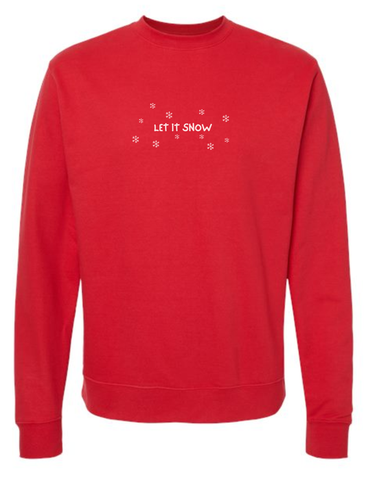 Let It Snow Embroidered Crewneck Sweatshirt