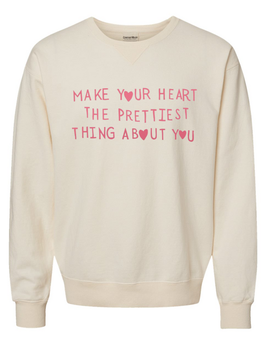 Prettiest Thing About You Embroidered Comfort Wash Crewneck Sweatshirt