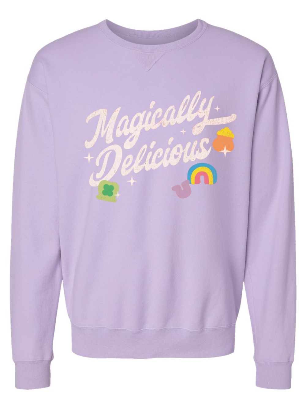 Magically Delicious Lucky Charms Graphic Crewneck Sweatshirt