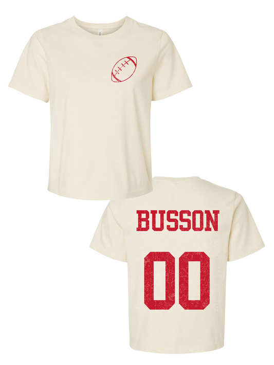Customized Football Bella + Canvas Heavyweight Boxy T-Shirt