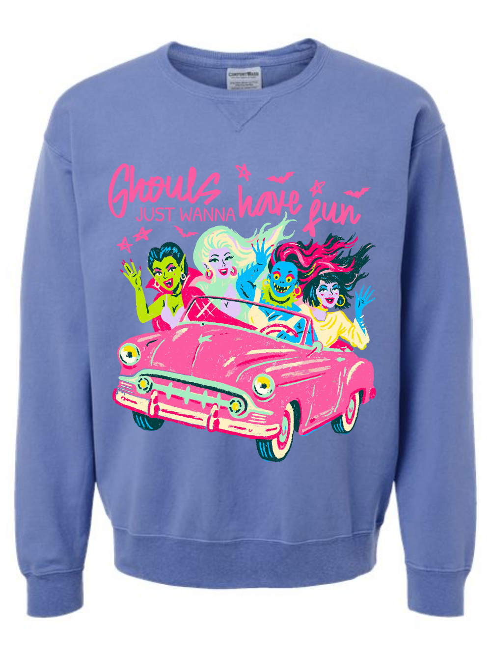 Ghouls Just Wanna Have Fun Graphic Comfort Wash Crewneck Sweatshirt