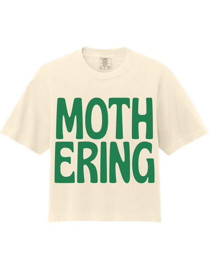Mothering Graphic Comfort Colors Printed Boxy T-Shirt