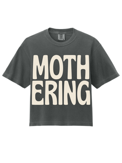 Mothering Graphic Comfort Colors Printed Boxy T-Shirt