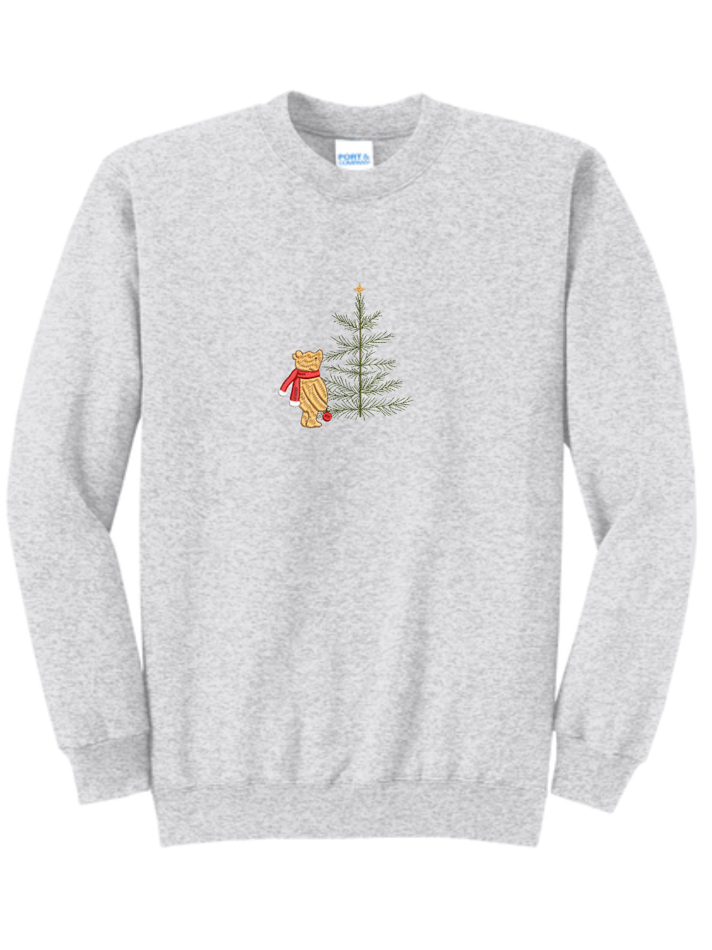 A Winnie The Pooh Christmas Embroidered Crewneck Sweatshirt
