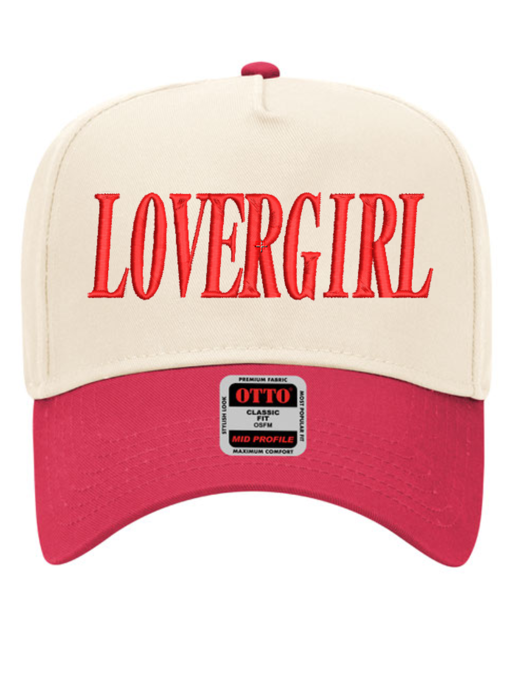 Lovergirl Embroidered OTTO 5 Panel Mid Profile Baseball Cap