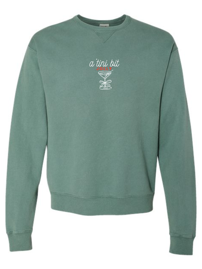A Tini Bit Jolly Embroidered Comfort Wash Crewneck Sweatshirt