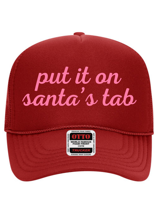 Put It On Santa's Tab Embroidered OTTO 5 Panel Mid Profile Baseball Cap