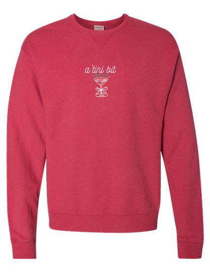 A Tini Bit Jolly Embroidered Comfort Wash Crewneck Sweatshirt