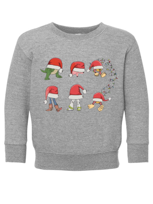 Toy Story Santa Hats Graphic Toddler Or Kids Crewneck Sweatshirt