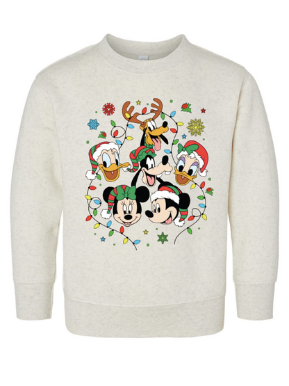 Mickey & Friends Christmas Graphic Toddler Or Kid Crewneck Sweatshirt