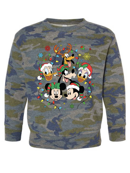 Mickey & Friends Christmas Graphic Toddler Or Kid Crewneck Sweatshirt