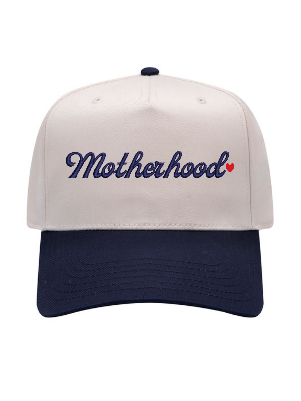 Motherhood Heart Embroidered Trucker Hat