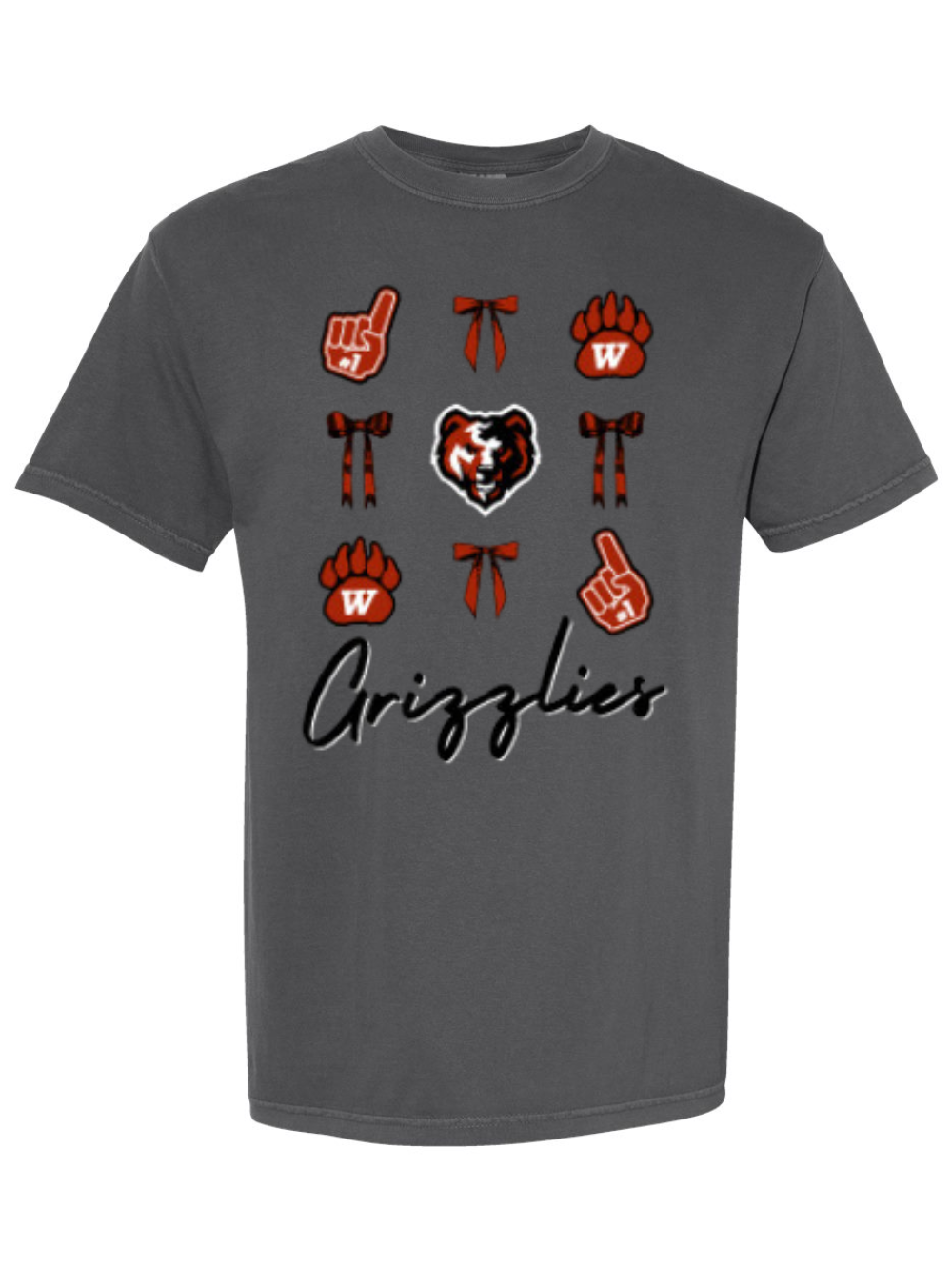 Grizzlies Bow Comfort Colors Graphic T-Shirt