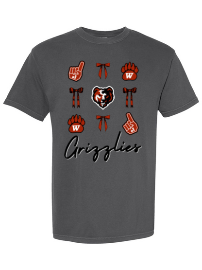 Grizzlies Bow Comfort Colors Graphic T-Shirt