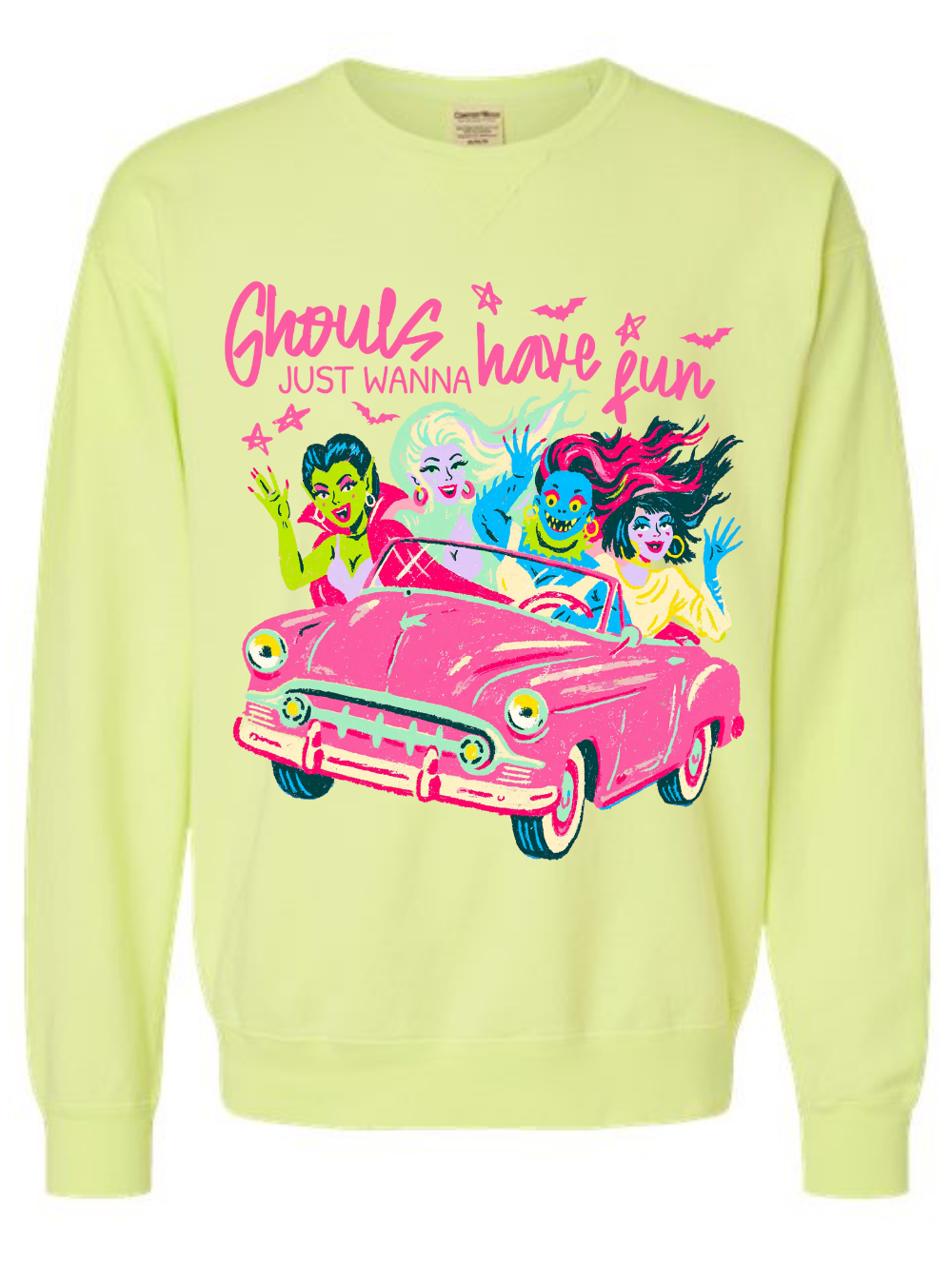 Ghouls Just Wanna Have Fun Graphic Comfort Wash Crewneck Sweatshirt