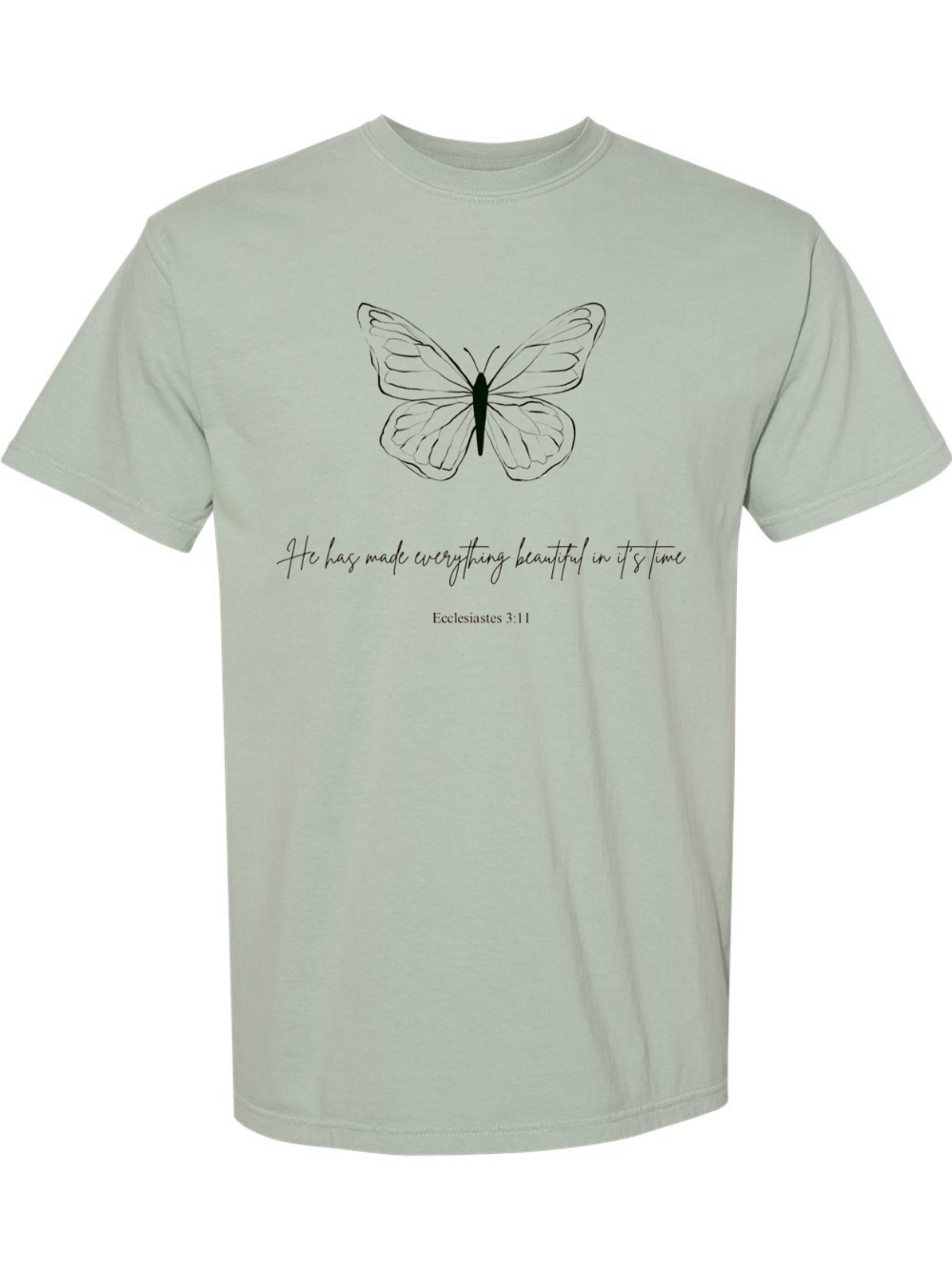 Beautiful In Time Butterfly Graphic Comfort Color T-Shirt