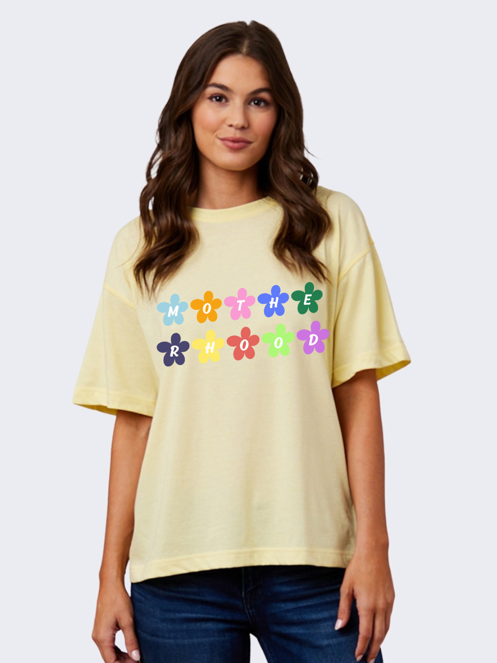 Motherhood Groovy Floral Graphic Enza Printed Boxy Tee