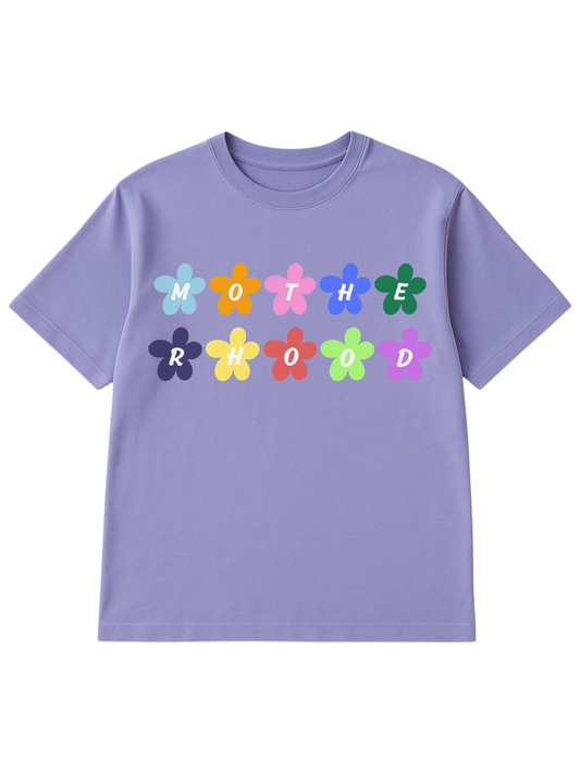 Motherhood Groovy Floral Graphic Enza Printed Boxy Tee