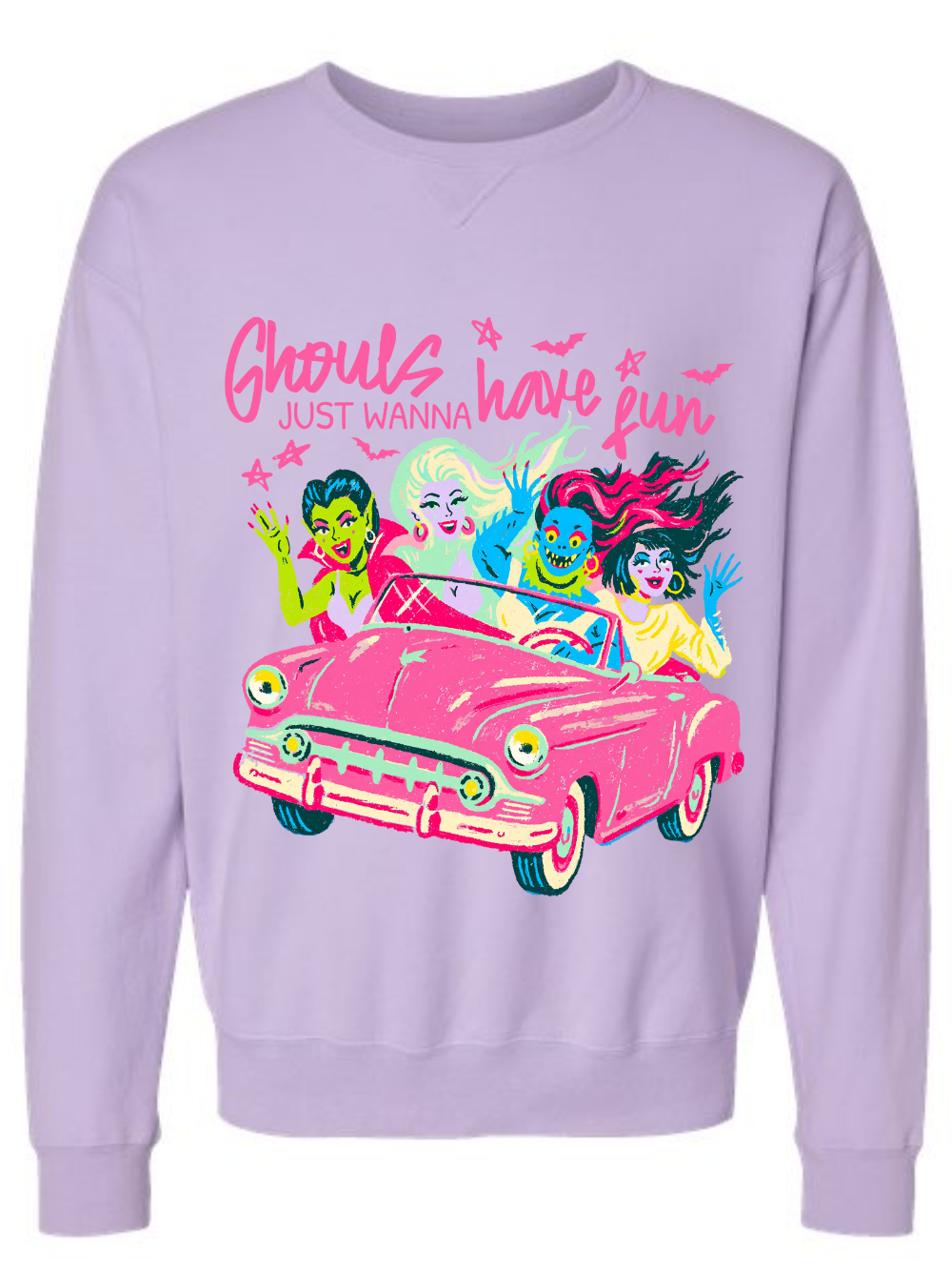 Ghouls Just Wanna Have Fun Graphic Comfort Wash Crewneck Sweatshirt