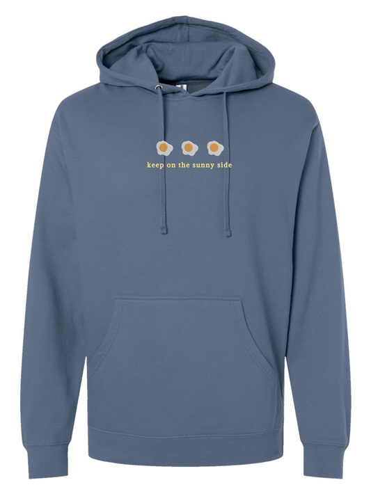 Keep On The Sunny Side Embroidered Hooded Sweatshirt