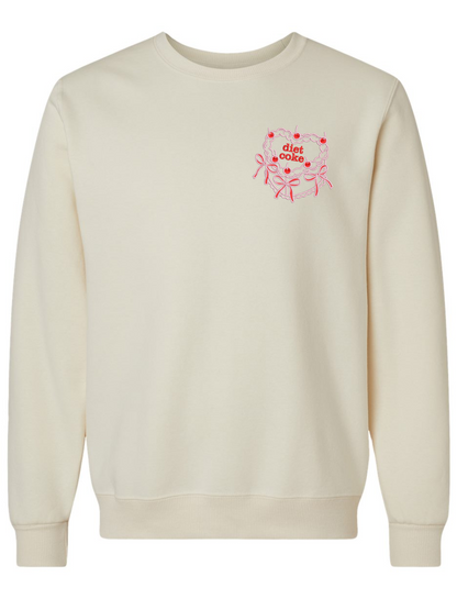 Diet Coke Cake Embroidered Crewneck Sweatshirt