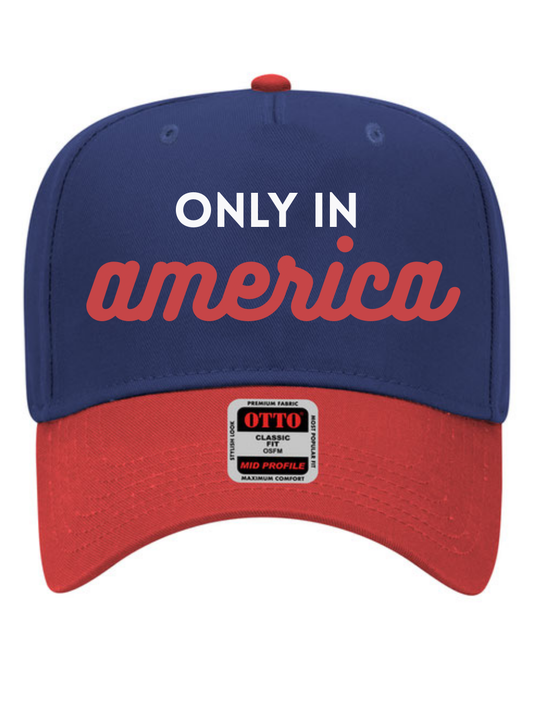 Only In America Embroidered 5 Panel Otto Trucker Hat