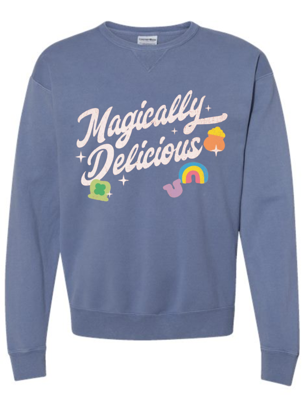 Magically Delicious Lucky Charms Graphic Crewneck Sweatshirt