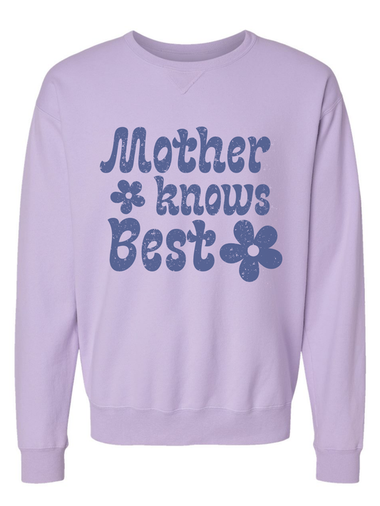 Mother Knows Best Printed Graphic Comfort Wash Crewneck Sweatshirt