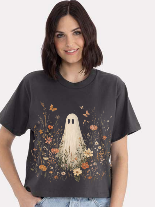 Wildflower Ghost Graphic Boxy Tee
