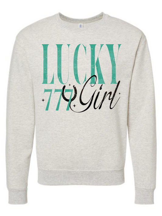 Lucky Girl Graphic Crewneck Sweatshirt