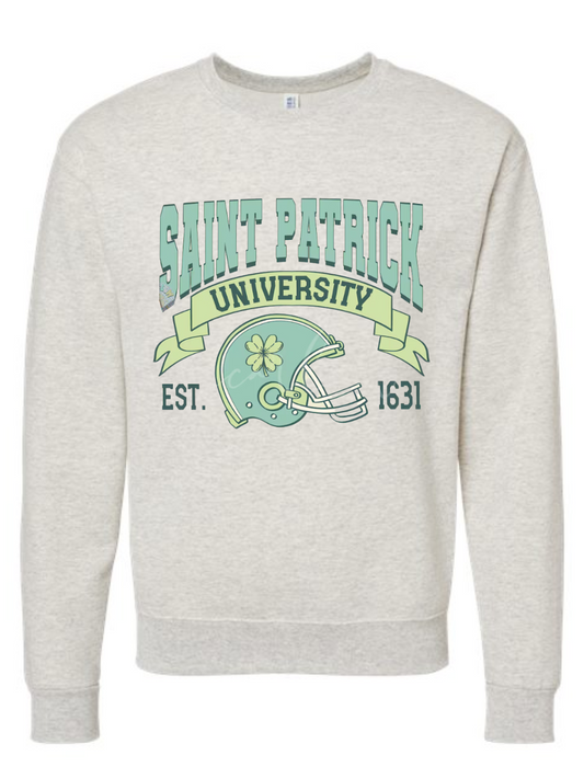 Saint Patrick University Graphic Crewneck Sweatshirt