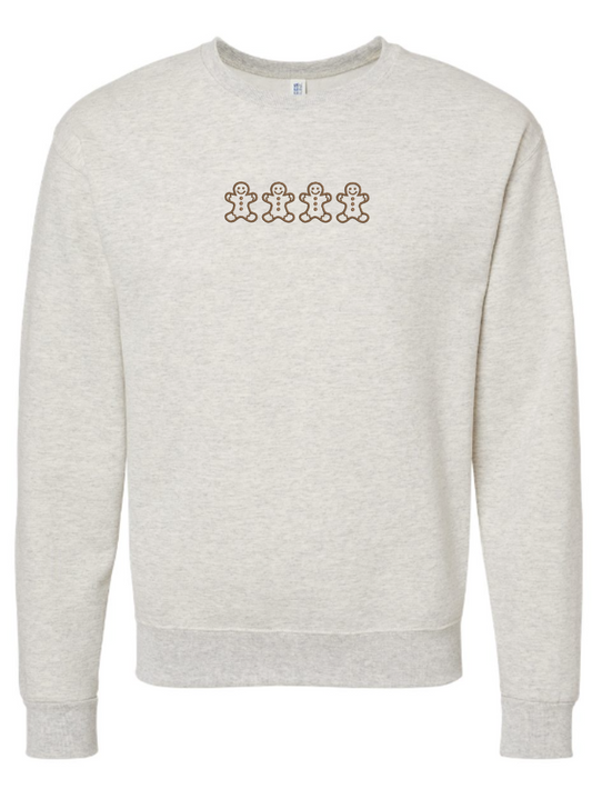 Gingerbread Embroidered Crewneck Sweatshirt