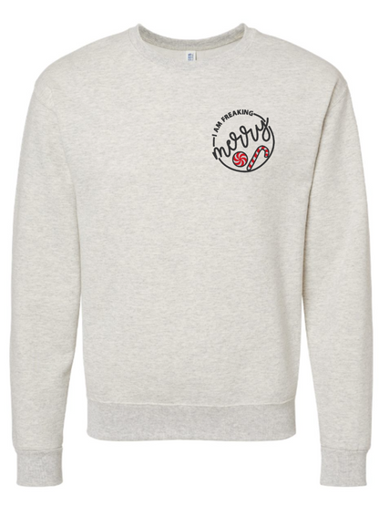 I Am Freaking Merry Embroidered Crewneck Sweatshirt