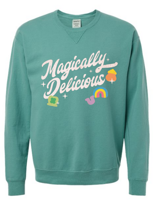 Magically Delicious Lucky Charms Graphic Crewneck Sweatshirt