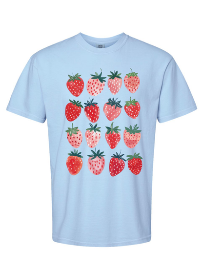 Strawberry Watercolor Comfort Colors Graphic T-Shirt