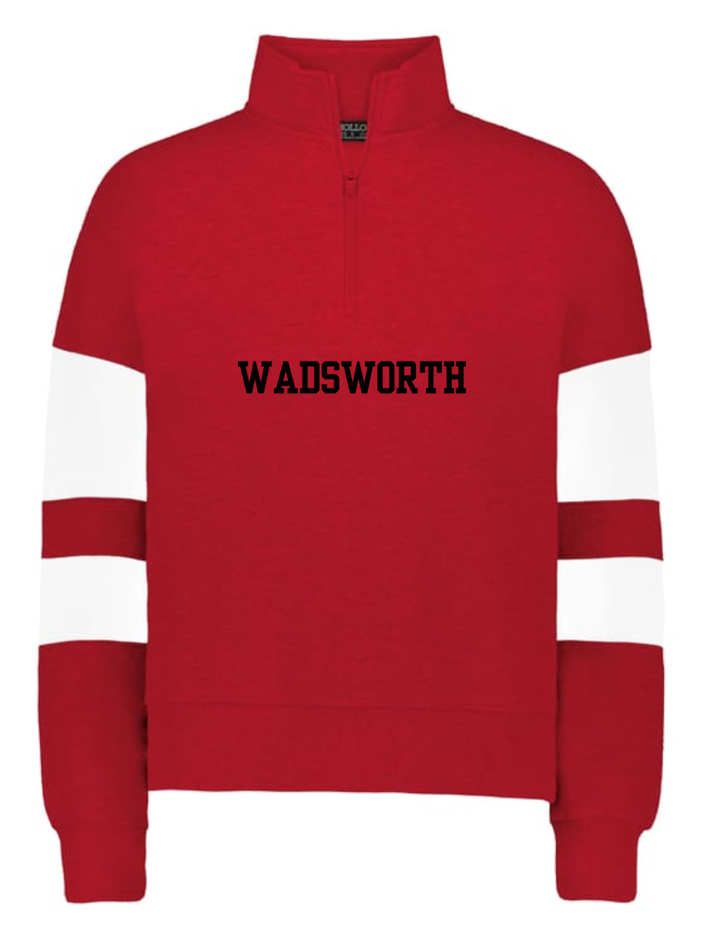 Wadsworth Embroidered Women's Fleece Sport Stripe Quarter-Zip Pullover