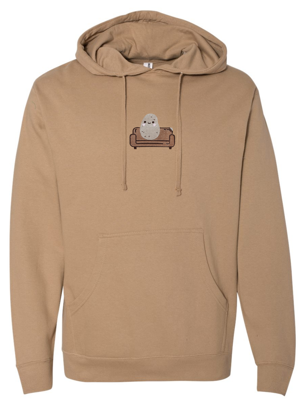 Couch Potato Embroidered Hooded Sweatshirt